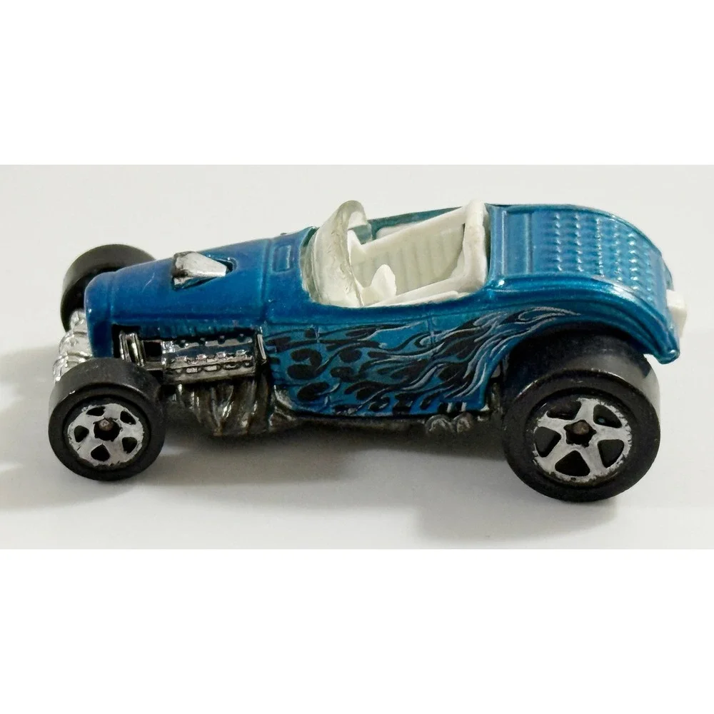 Hot‎ Wheels Deuce Roadster Kids 1:64 Blue Flame Diecast Hot Rod Car 1999